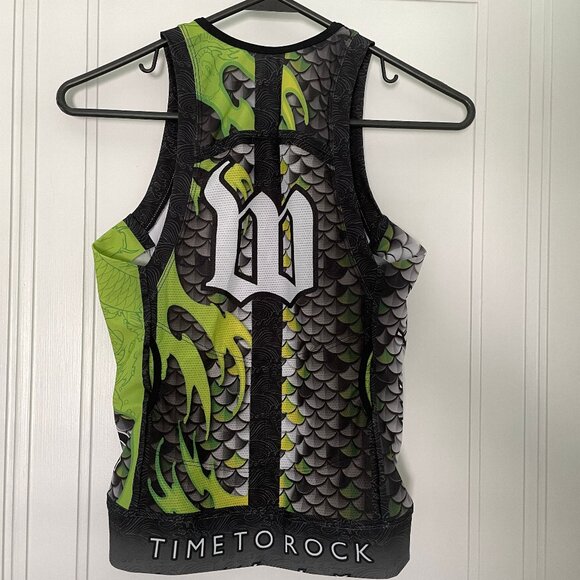 Worn Once Wattie Ink Tri Top Women's Small Half Zip Triathlon Dragon Sleeveless - Picture 5 of 11